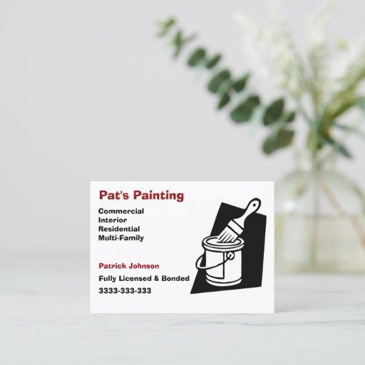 Visitekaartjes voor verfservices (Staand voorkant)