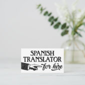 Visitekaartjes voor vertalers in het Spaans - Koel (Staand voorkant)