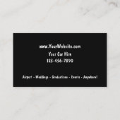 Visitekaartjes voor vervoer (Achterkant)