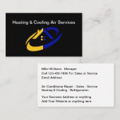 Visitekaartjes voor verwarming en koeling aircondi (Voorkant / Achterkant)