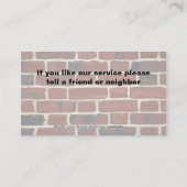 Visitekaartjes voor verwijderen Vast (Achterkant)