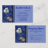 Visitekaartjes voor veterinaire aanstelling ~ Blue Afsprakenkaartje (Voorkant / Achterkant)