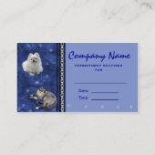 Visitekaartjes voor veterinaire aanstelling ~ Blue Afsprakenkaartje (Achterkant)