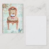 Visitekaartjes voor Victoriaans perskoeken (Voorkant / Achterkant)