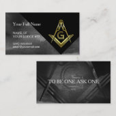 Visitekaartjes voor vierkant en kompas voor vrijme (Voorkant / Achterkant)