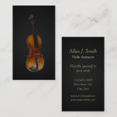 Visitekaartjes voor violisten (Voorkant / Achterkant)
