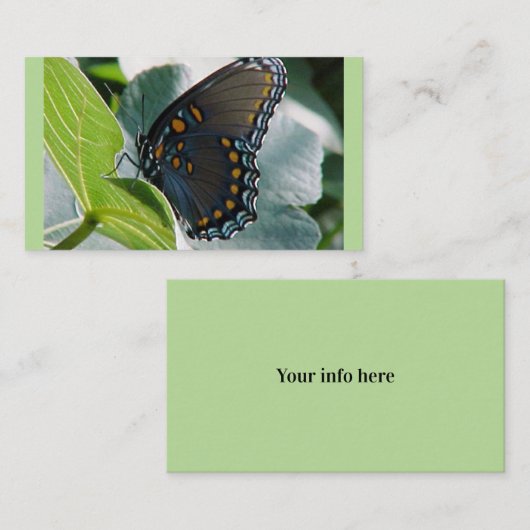 Visitekaartjes voor vlinders (Voorkant / Achterkant)