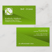 Visitekaartjes voor vloeiend monogram (Voorkant / Achterkant)