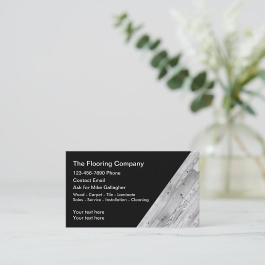 Visitekaartjes voor vloerreiniging en -installatie (Staand voorkant)