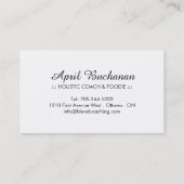 Visitekaartjes voor voedingscoaching (Achterkant)