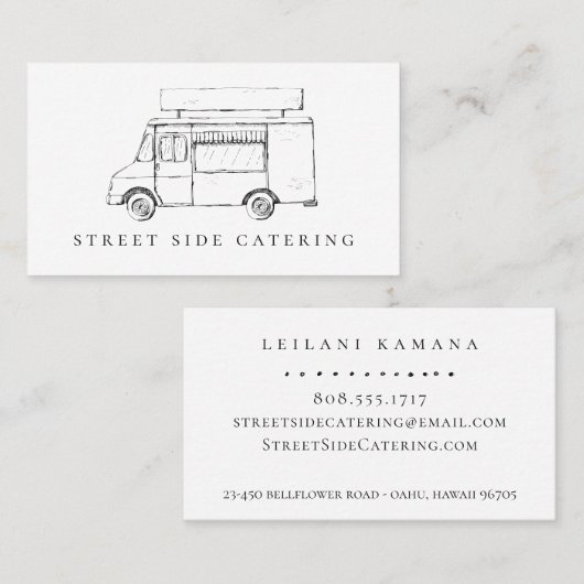 Visitekaartjes voor voedseltransporten (Voorkant / Achterkant)