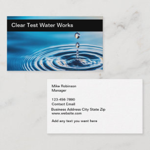 Visitekaartjes voor water testen en filtratie bedr
