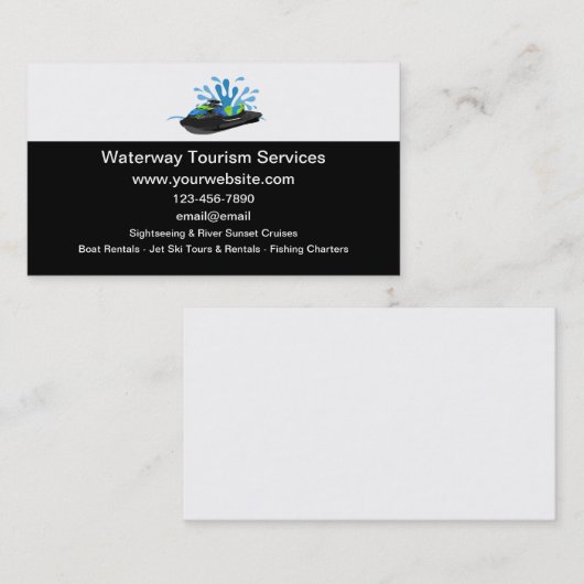 Visitekaartjes voor waterecotoerisme (Voorkant / Achterkant)