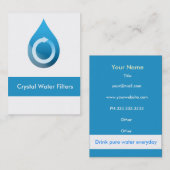visitekaartjes voor waterfilters (Voorkant / Achterkant)