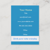 visitekaartjes voor waterfilters (Achterkant)