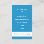 visitekaartjes voor waterfilters (Achterkant)