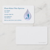 Visitekaartjes voor waterfiltratie (Voorkant / Achterkant)