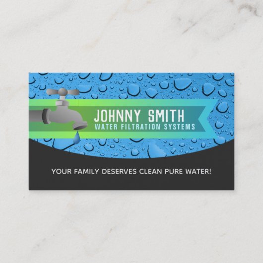 Visitekaartjes voor waterfiltratie (Voorkant)