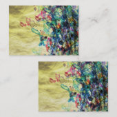 Visitekaartjes voor waterkleurachtergrond (Voorkant / Achterkant)