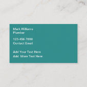 Visitekaartjes voor waterplaspplamelthema's (Achterkant)