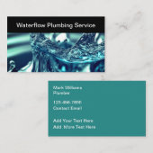 Visitekaartjes voor waterplaspplamelthema's (Voorkant / Achterkant)