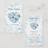 Visitekaartjes voor Waterverf met hartdiamant (Voorkant / Achterkant)