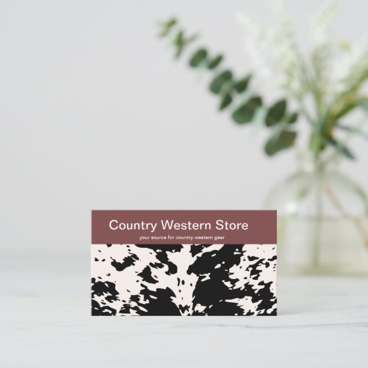 Visitekaartjes voor Westerne winkel in het land (Staand voorkant)