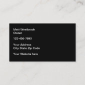 Visitekaartjes voor Westerne winkel in het land (Achterkant)