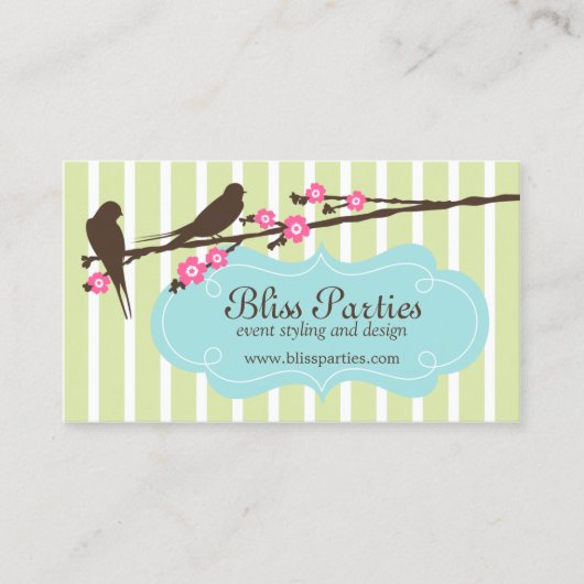 Visitekaartjes voor whimsical Event Styling en Des (Voorkant)