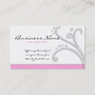Visitekaartjes voor wit en roze acrylontwerp