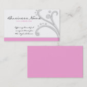 Visitekaartjes voor wit en roze acrylontwerp (Voorkant / Achterkant)