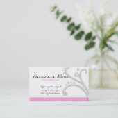 Visitekaartjes voor wit en roze acrylontwerp (Staand voorkant)