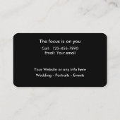 Visitekaartjes voor wolfotograaf (Achterkant)