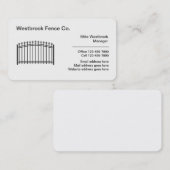 Visitekaartjes voor woningen en commerciële omhein (Voorkant / Achterkant)