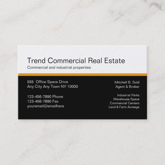 Visitekaartjes voor zakelijk onroerend goed (Voorkant)