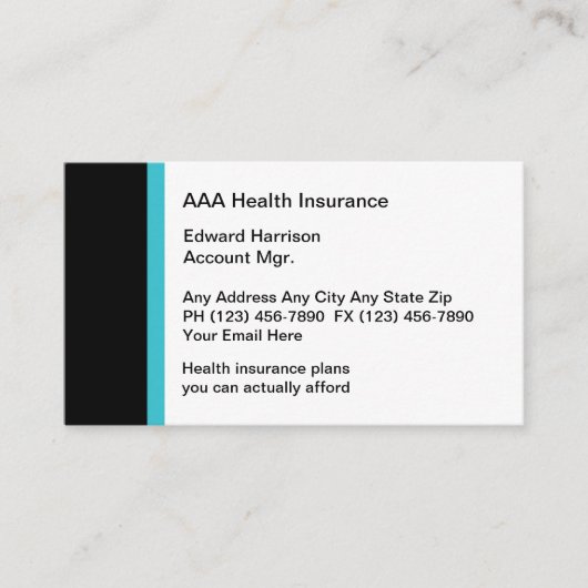 Visitekaartjes voor ziektekostenverzekering (Voorkant)