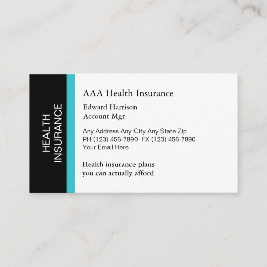 Visitekaartjes voor ziektekostenverzekering (Voorkant)