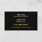 visitekaartjes voor zonnepanelen (Achterkant)