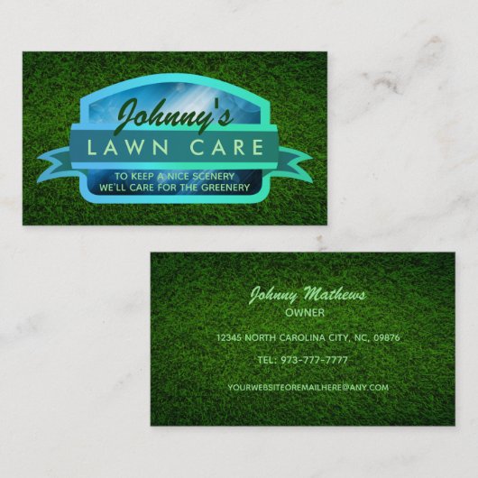 Visitekaartjes voor zorgslogans (Voorkant / Achterkant)