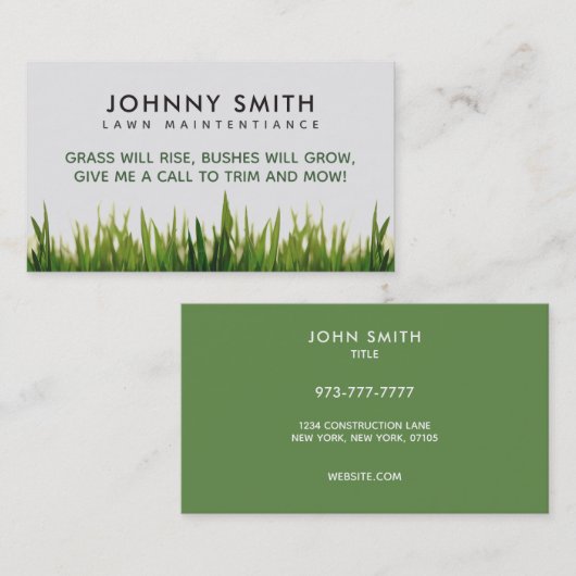 Visitekaartjes voor zorgslogans (Voorkant / Achterkant)