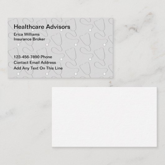 Visitekaartjes voor zorgverzekeraars (Voorkant / Achterkant)