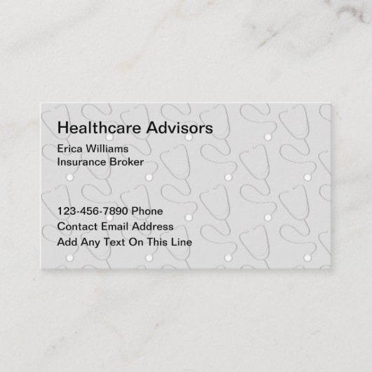 Visitekaartjes voor zorgverzekeraars (Voorkant)