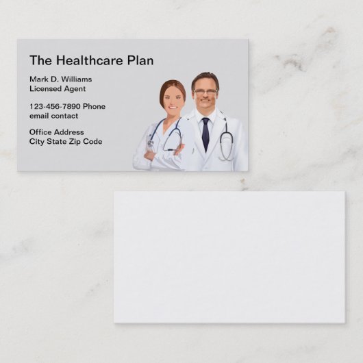 Visitekaartjes voor zorgverzekeraars (Voorkant / Achterkant)