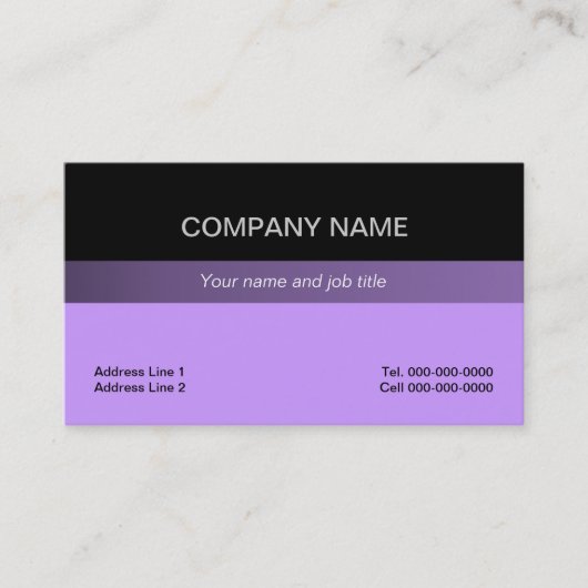 Visitekaartjes voor zwart-bovenontwerp (Voorkant)