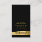 Visitekaartjes voor zwart en goudmonogram (Achterkant)