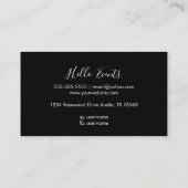 Visitekaartjes voor zwart-witscript (Achterkant)