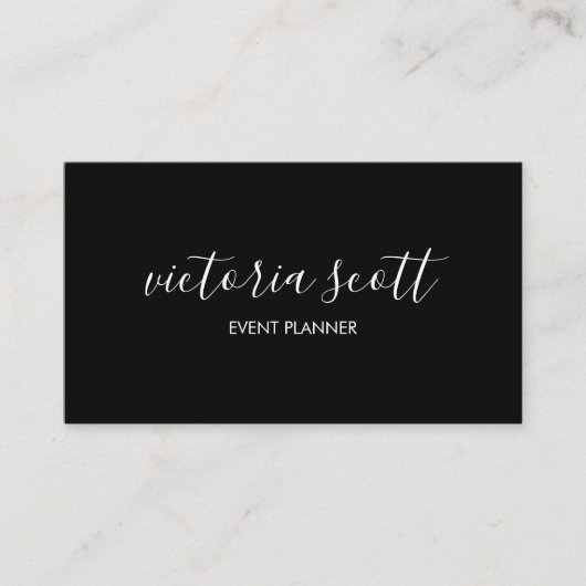 Visitekaartjes voor zwart-witscript (Voorkant)