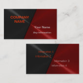 Visitekaartjes voor zwarte en rode luxe (Voorkant / Achterkant)