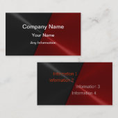 Visitekaartjes voor zwarte en rode luxe (Voorkant / Achterkant)