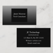 Visitekaartjes voor zwarte gradiënt (Voorkant / Achterkant)